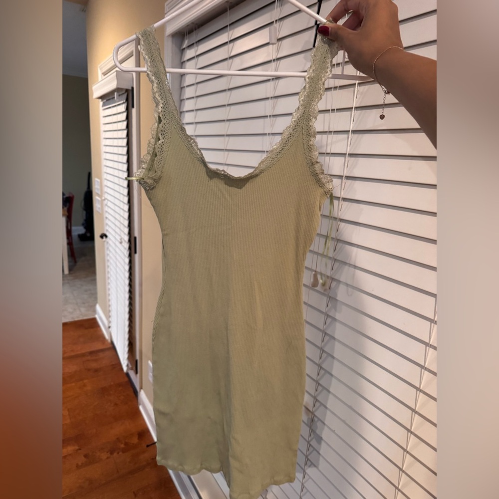 Green fitted dress